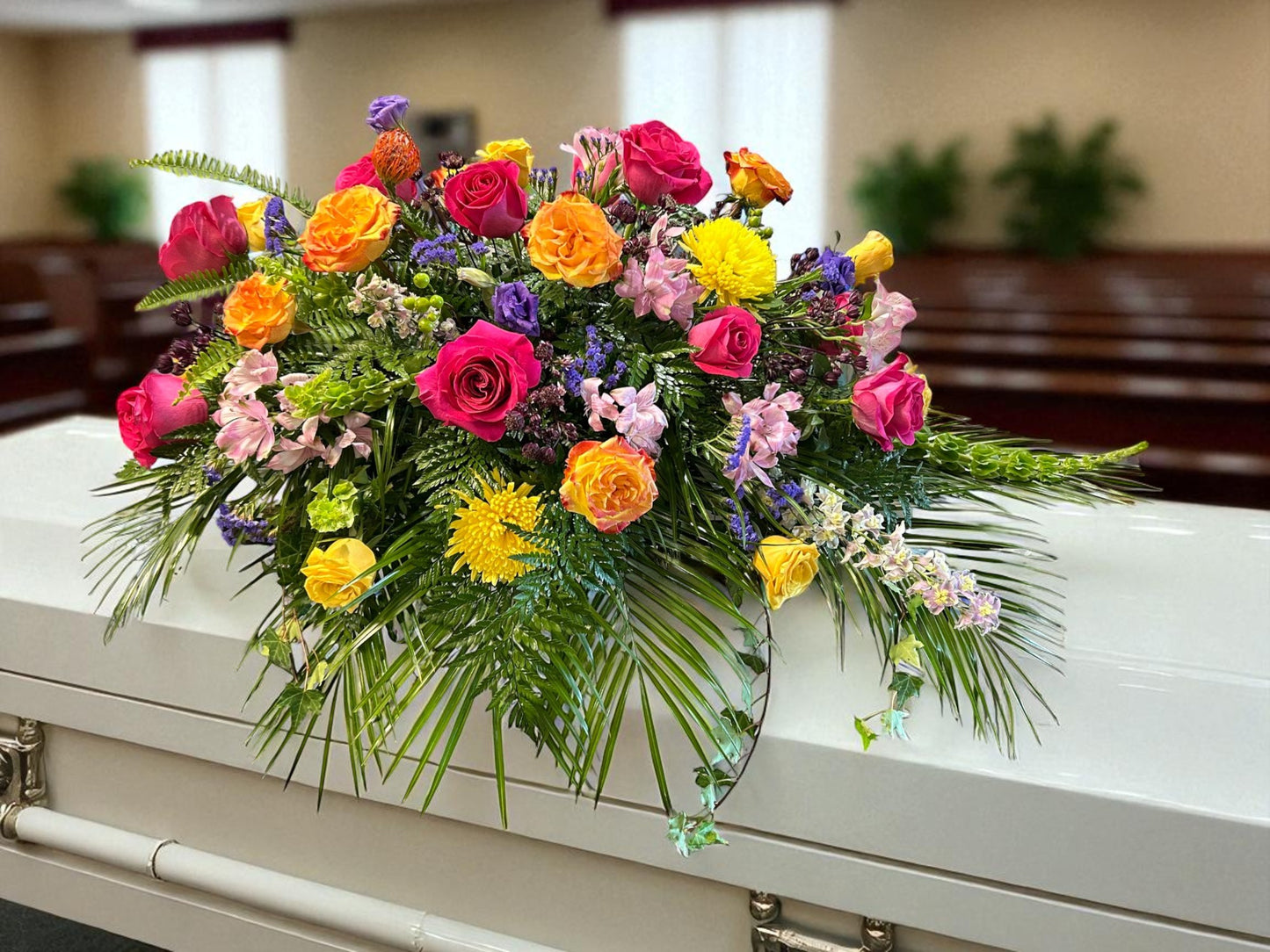 Luminous Memory Casket Flowers